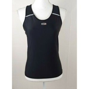Louis Garneau Womens Racerback Tank Top XL Athletic Black Reflective Running